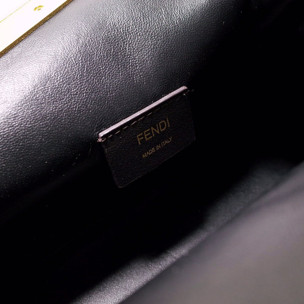 FENDI FIRST MEDIUM Black mink bag