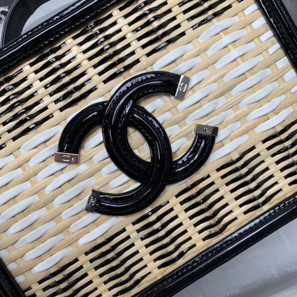 Chanel  Rattan Vanity Case