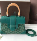 Goyard Saigon Mini  Leather Cross Body Bag Green