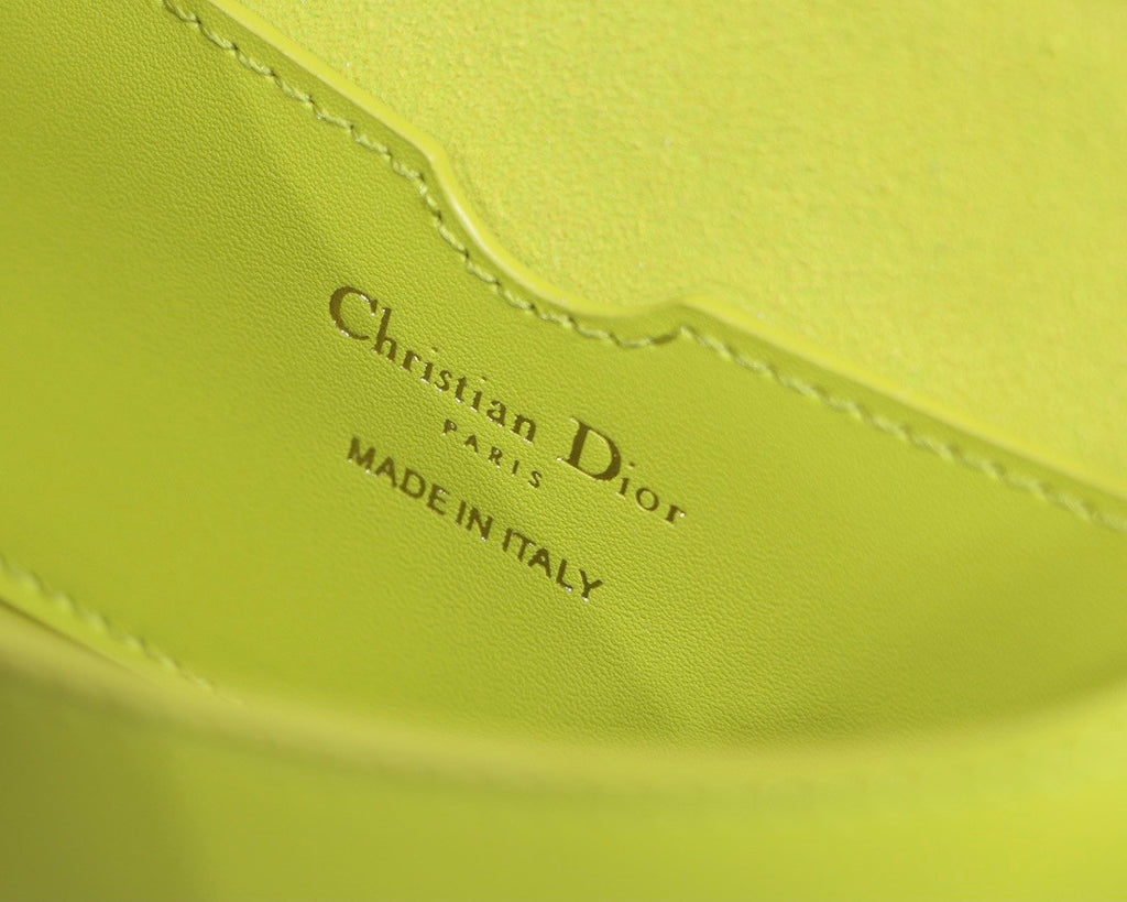 Christian Dior MEDIUM DIOR BOBBY BAG Lime Box Calfskin