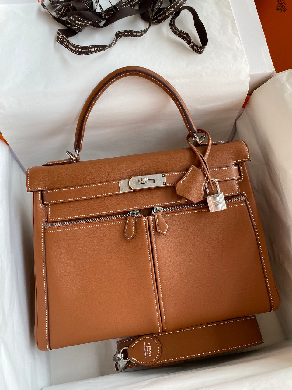Hermes  Kelly Lakis 32 Gold with Palladium Hardware