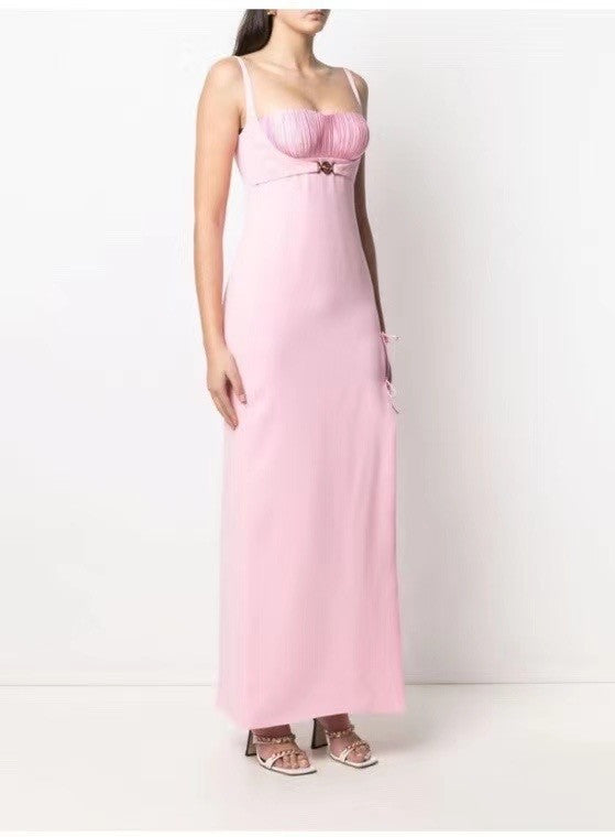 Versace Medusa floor-length dress Pink