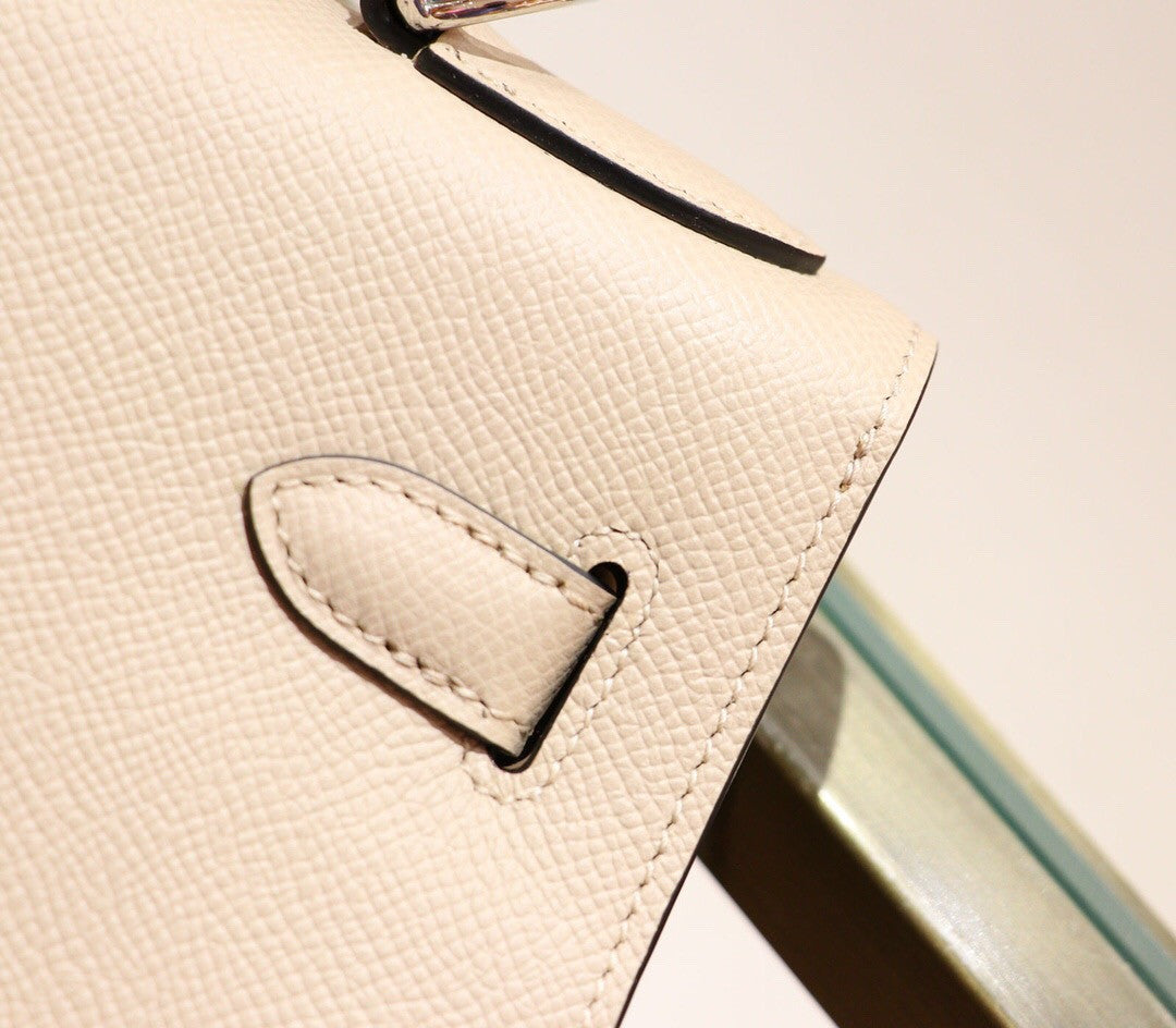 Hermès S2 Trench Kelly 28 Epsom Palladium Hardware
