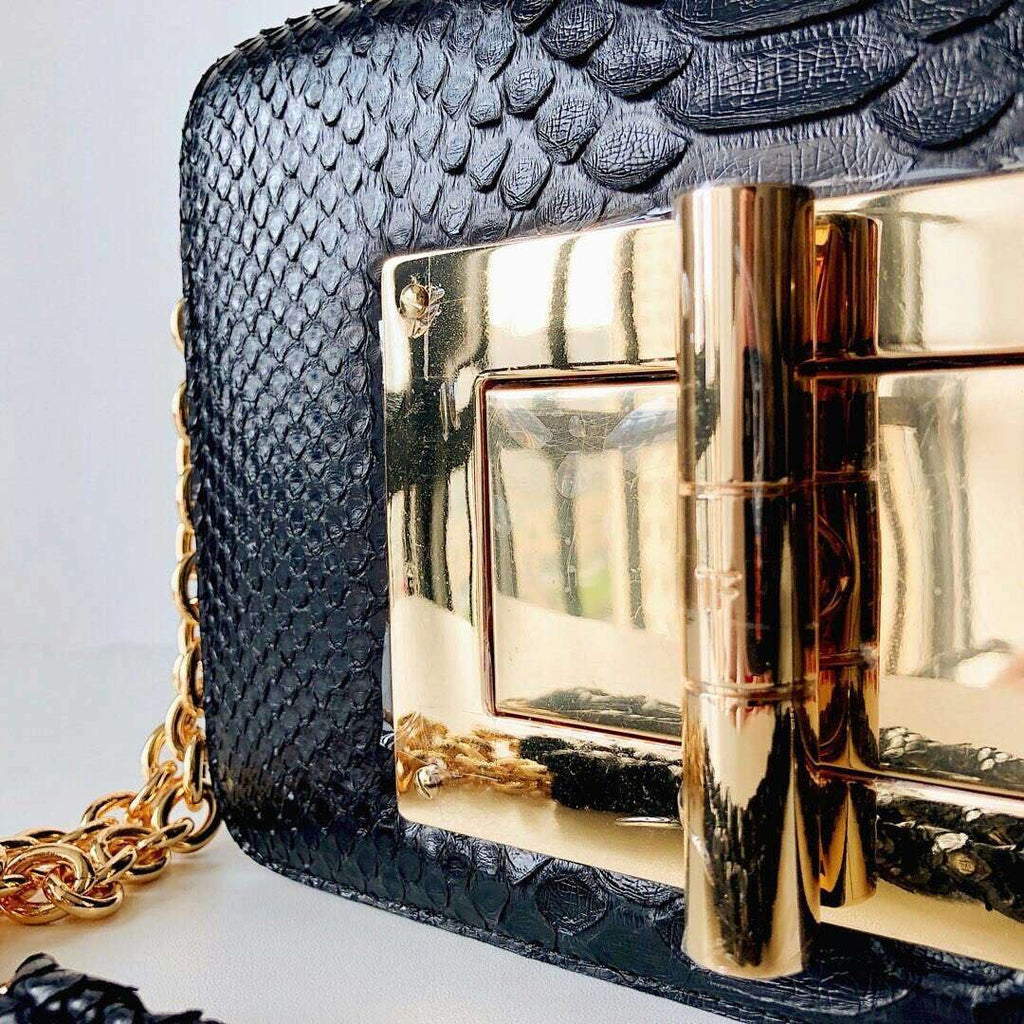 Tom Ford PYTHON MEDIUM CHAIN NATALIA BLACK