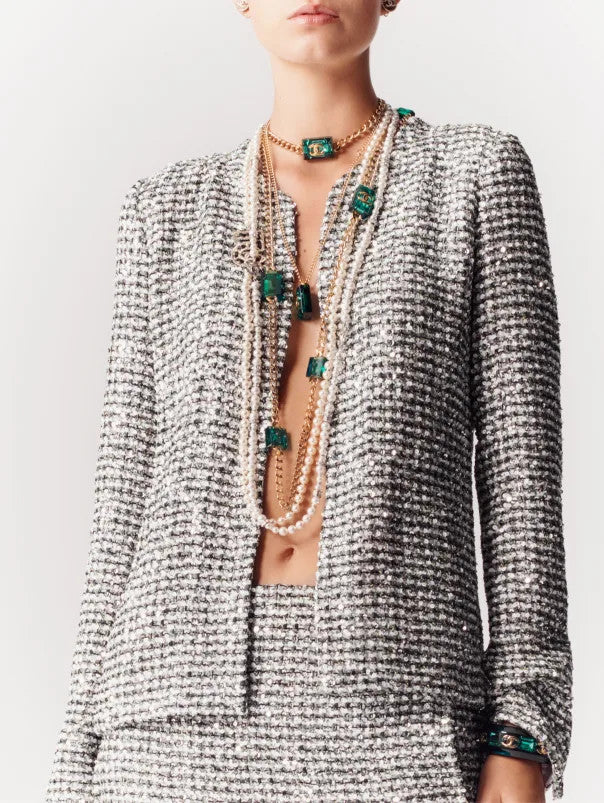 Chanel S/S Pre-Collection Glittered Tweed Jacket
