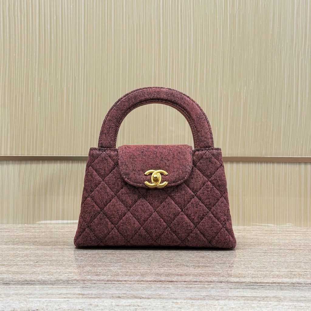 Chanel Kelly Mini Shopping Bag Rose Denim