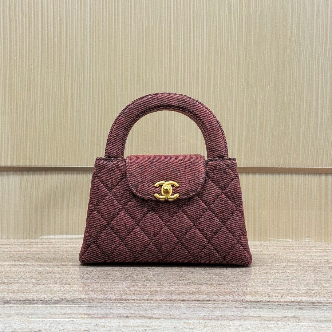 Chanel Kelly Mini Shopping Bag Rose Denim