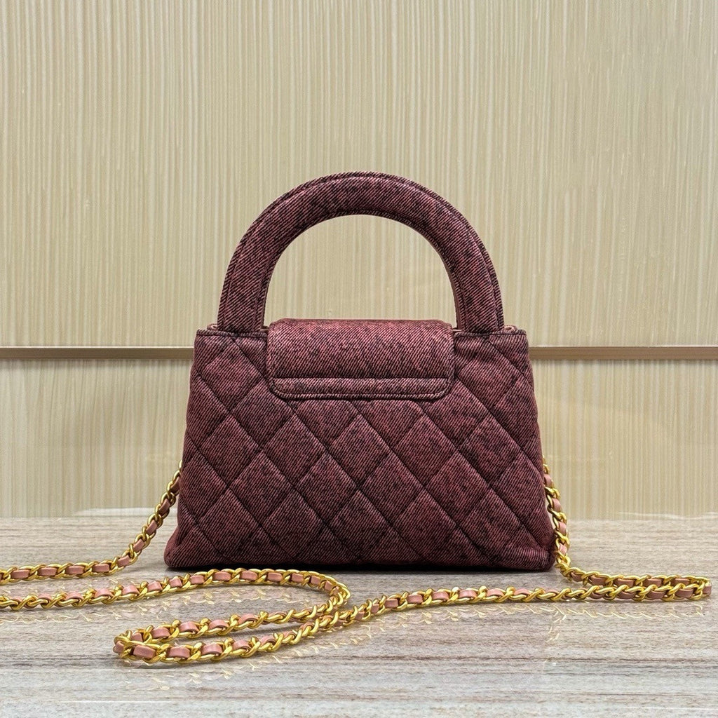 Chanel Kelly Mini Shopping Bag Rose Denim
