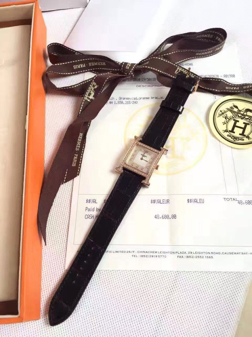 Hermes H Hour Watch with gemstone