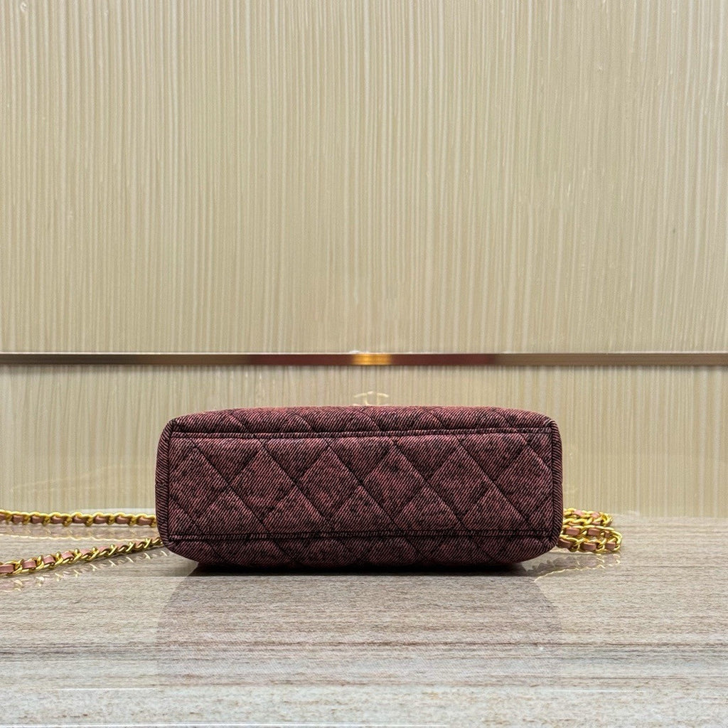 Chanel Kelly Mini Shopping Bag Rose Denim