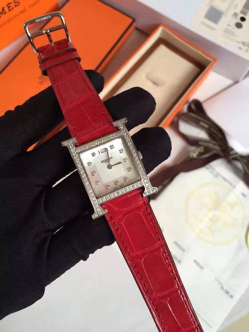 Hermes H Hour Watch with gemstone