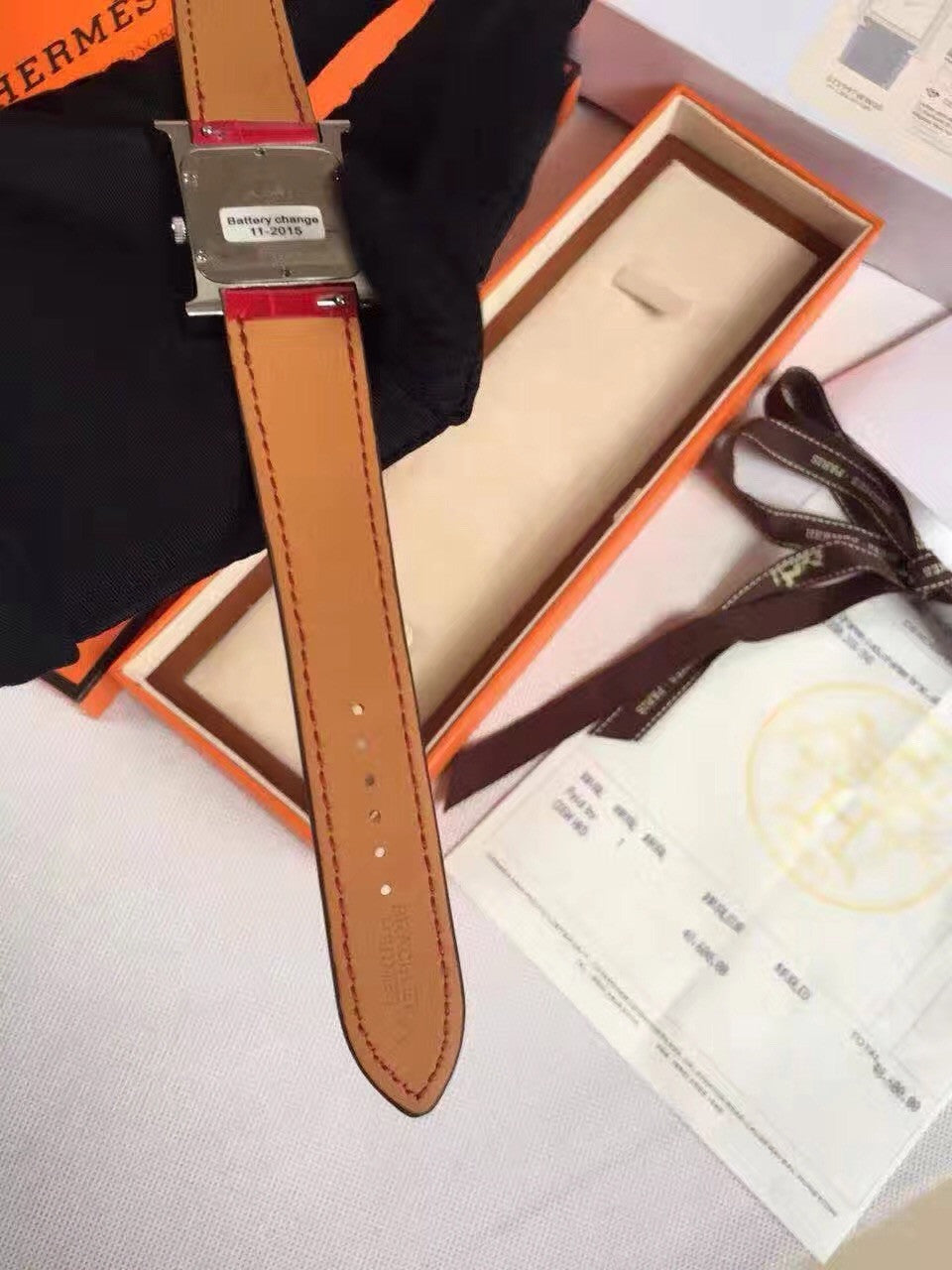 Hermes H Hour Watch with gemstone