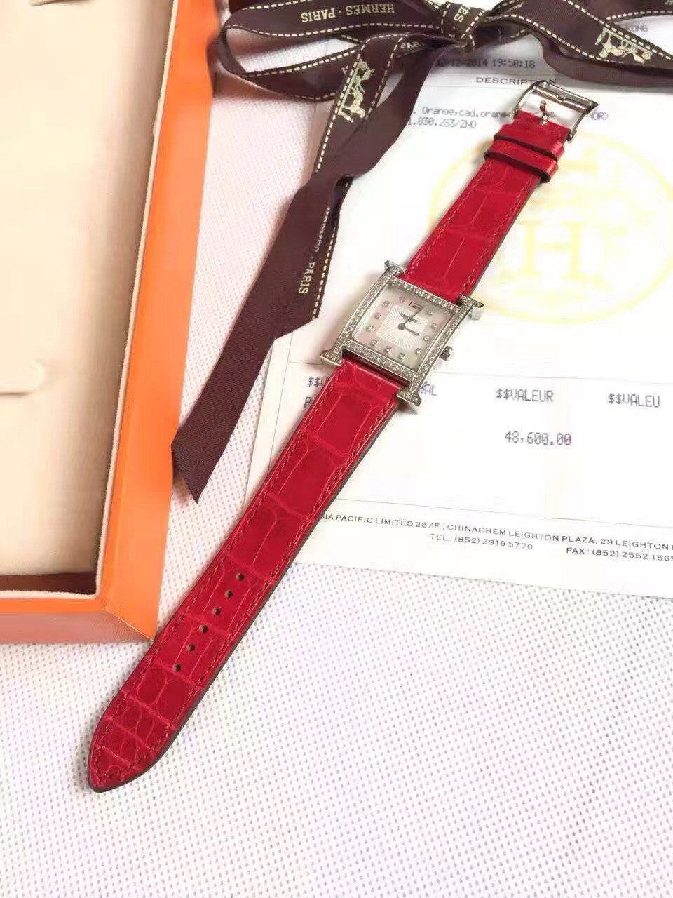 Hermes H Hour Watch with gemstone