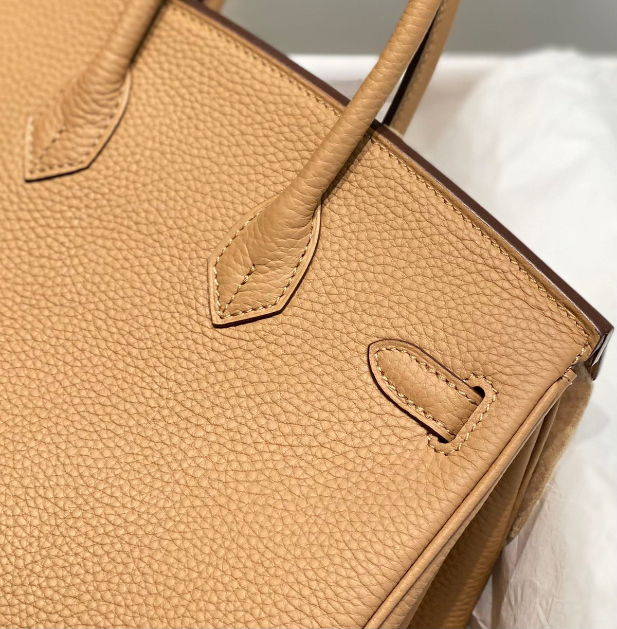 Hermes  chai Birkin 25 cm Togo gold Hardware