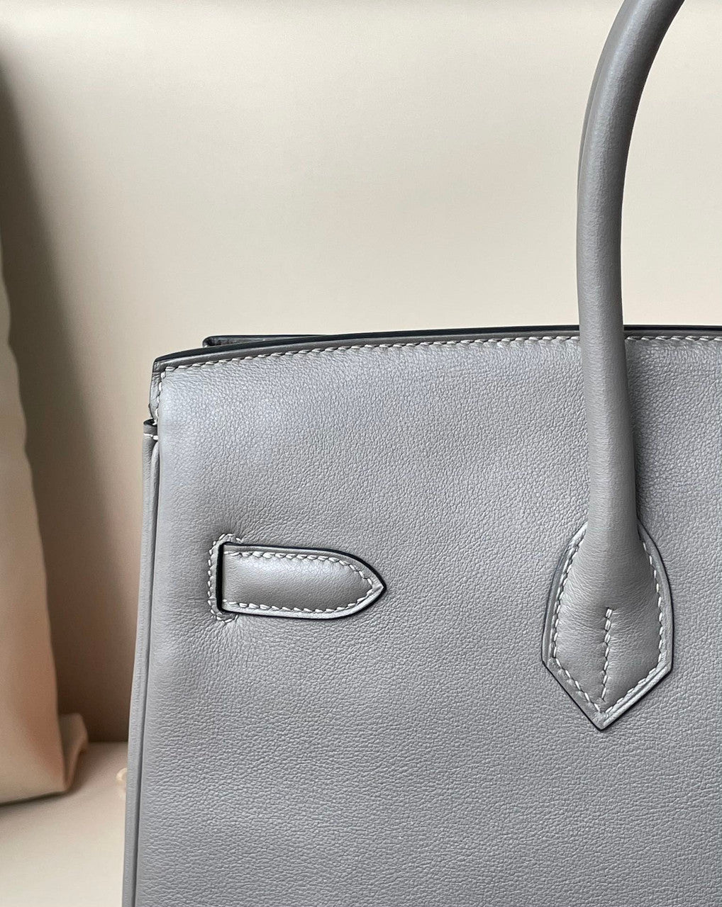 Hermes 8F Gris Etain Birkin 35 Swift GHW