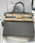 Hermes 8F Gris Etain Birkin 35 Swift GHW