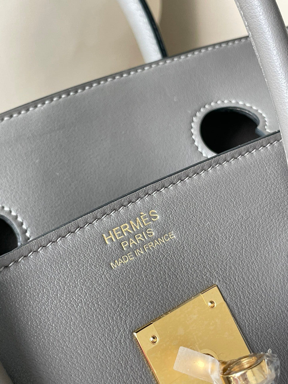 Hermes 8F Gris Etain Birkin 35 Swift GHW