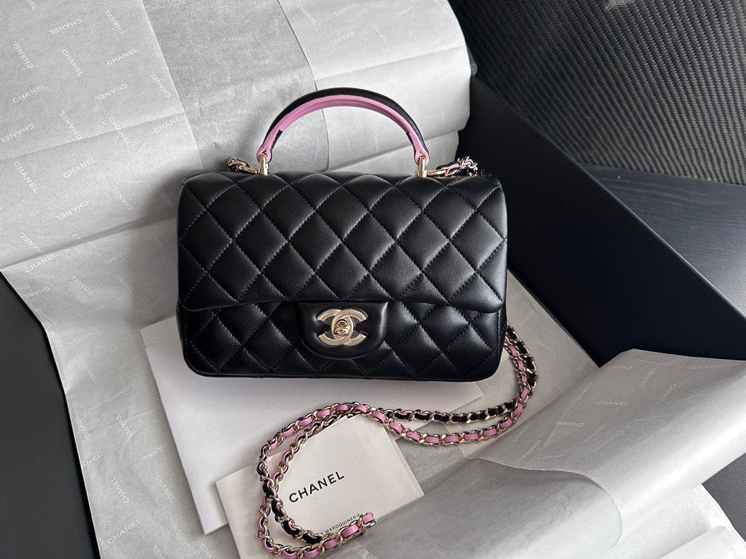Chanel MINI FLAP BAG WITH TOP HANDLE SS2023