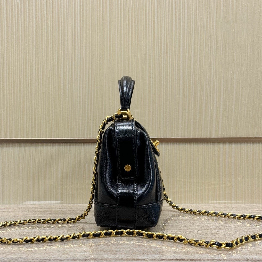 Chanel MINI BAG WITH TOP HANDLE BLACK