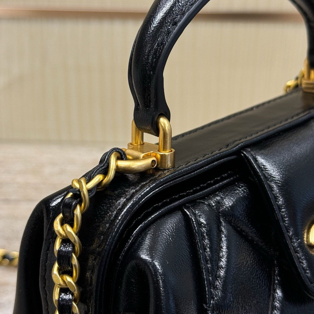 Chanel MINI BAG WITH TOP HANDLE BLACK