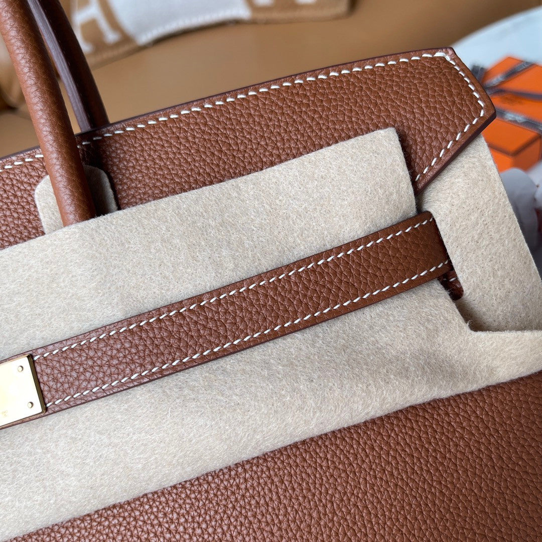 HERMES BIRKIN 35 RETOURNE GOLD TOGO GOLD HARDWARE