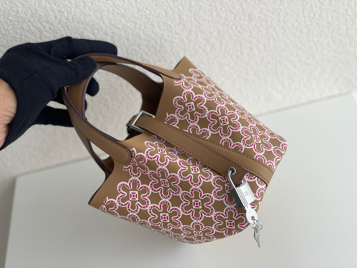 Hermès Chai Swift Lucky Daisy Micro Picotin Lock Palladium Hardware, 2022