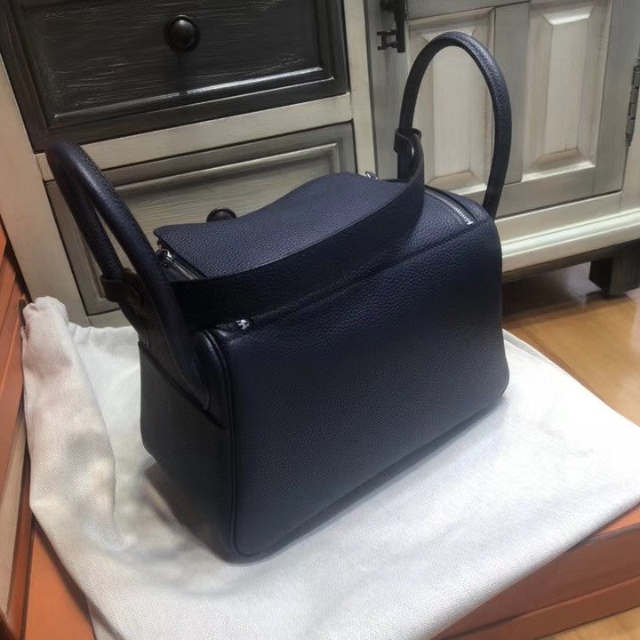 Hermes Blue De Pursse Lindy 26 Swift Palladium Hardware