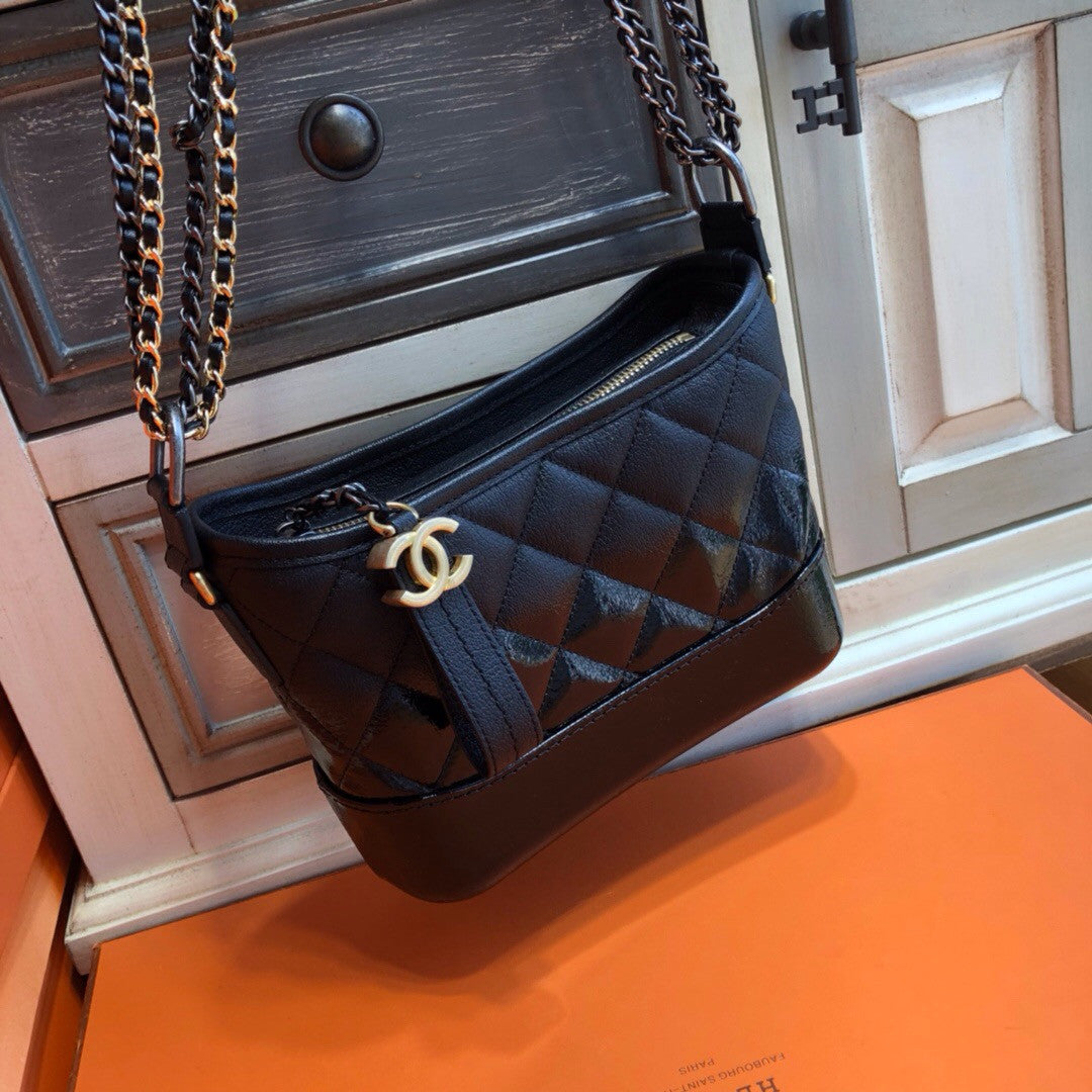 CHANEL CHANEL'S GABRIELLE Patent Hobo Handbag