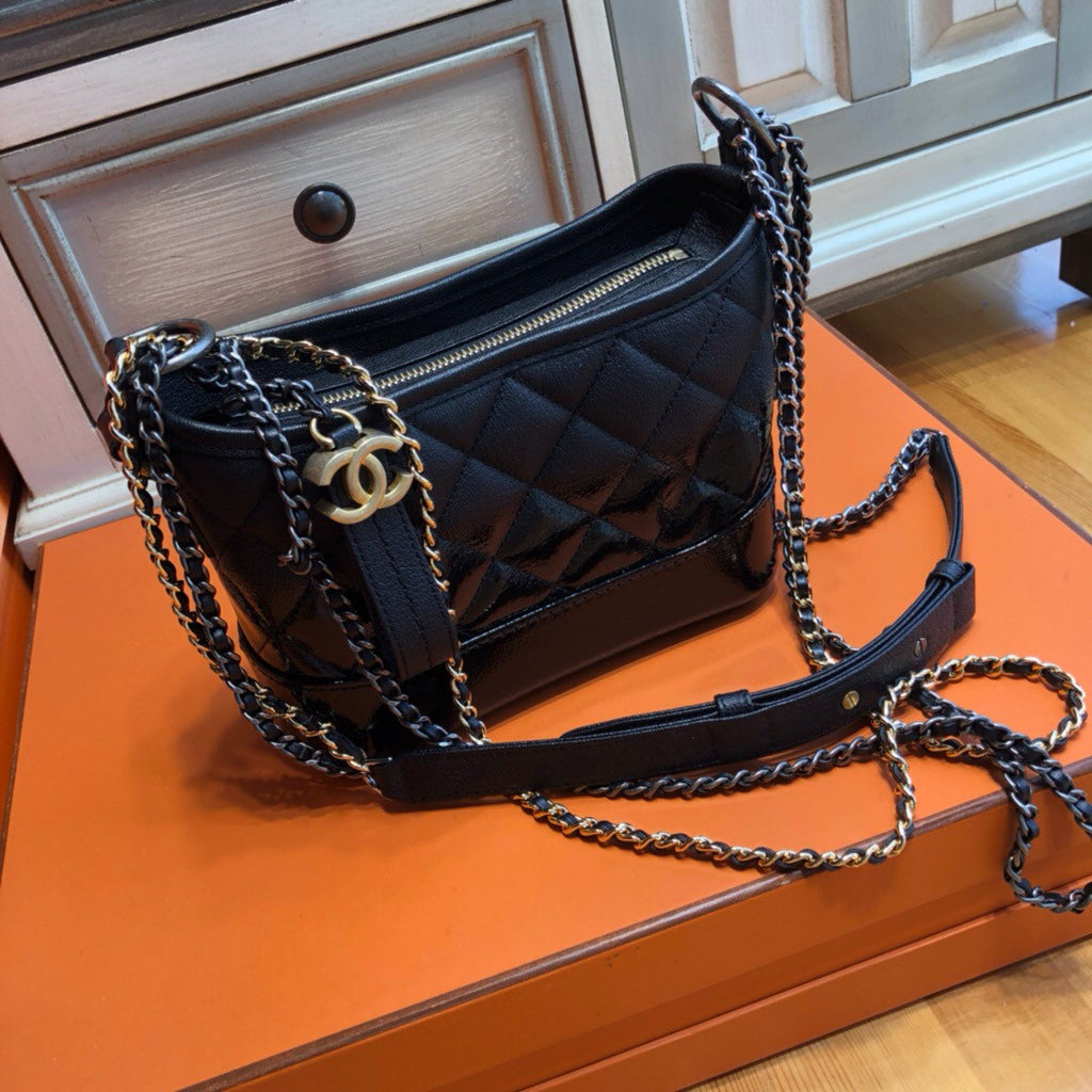 CHANEL CHANEL'S GABRIELLE Patent Hobo Handbag