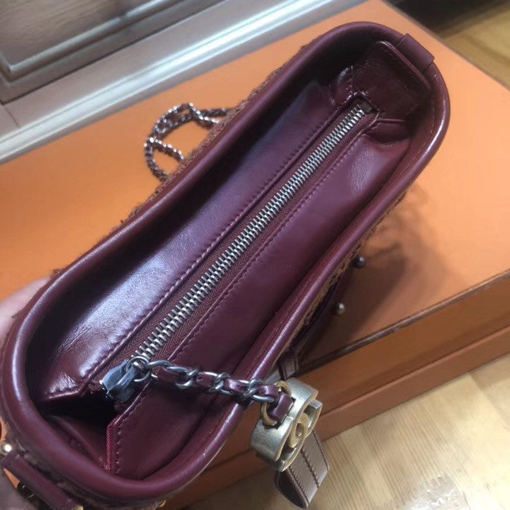 CHANEL'S GABRIELLE Tweed Hobo Bag Red