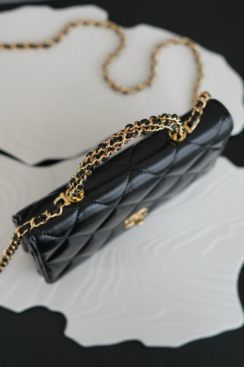 CHANEL 24B WALLET ON CHAIN WITH TOP HANDLE