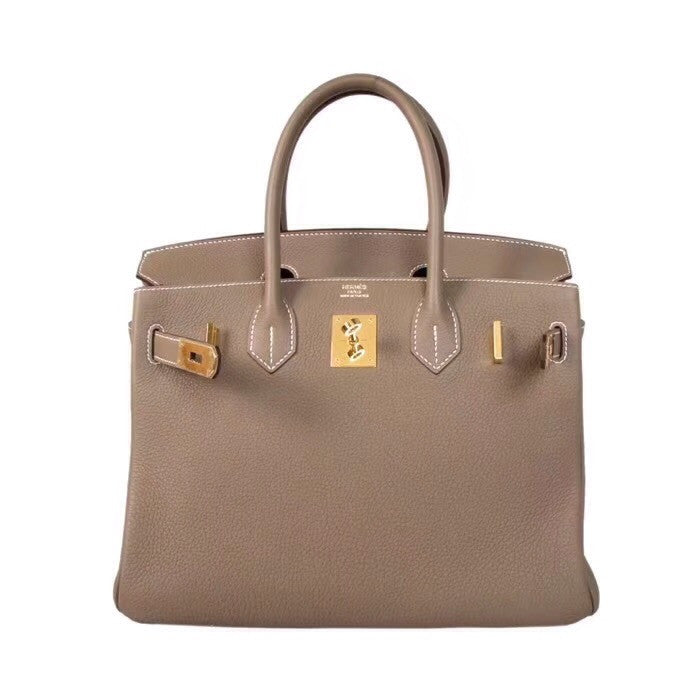 Hermes 18 Etoupe Birkin 25 Togo leather Gold Hardware