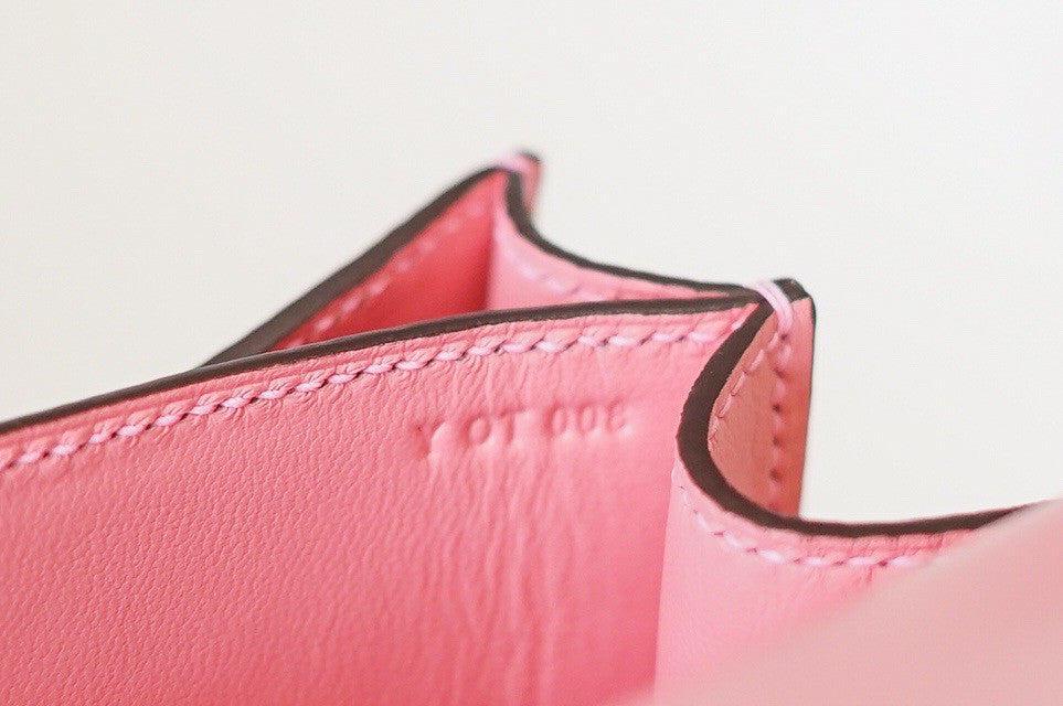 Hermès Sakura Pink Corduroy Constance 19cm Palladium Hardware