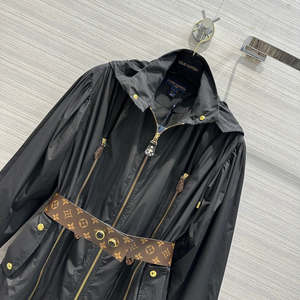 Louis Vuitton 1AAY2B MONOGRAM ACCENT GATHERED NYLON PARKA