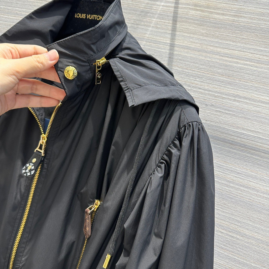 Louis Vuitton 1AAY2B MONOGRAM ACCENT GATHERED NYLON PARKA