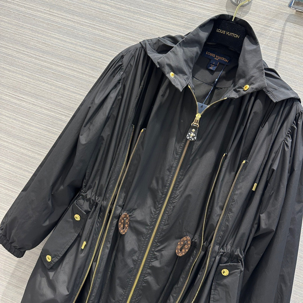 Louis Vuitton 1AAY2B MONOGRAM ACCENT GATHERED NYLON PARKA