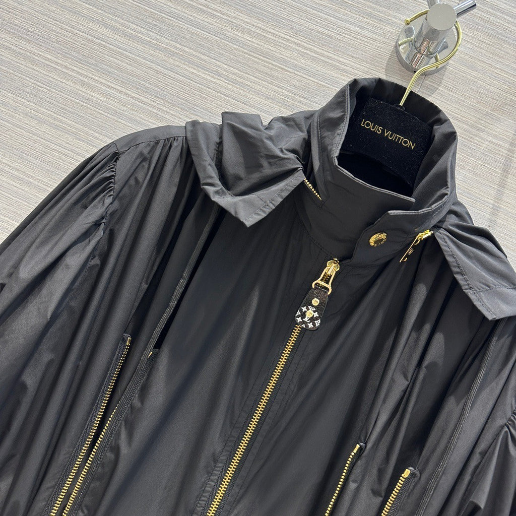 Louis Vuitton 1AAY2B MONOGRAM ACCENT GATHERED NYLON PARKA