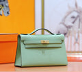 Hermès Vert criquet Mini Kelly Epsom Gold Hardware