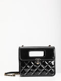 Chanel MINI PATENT FLAP BAG WITH TOP HANDLE