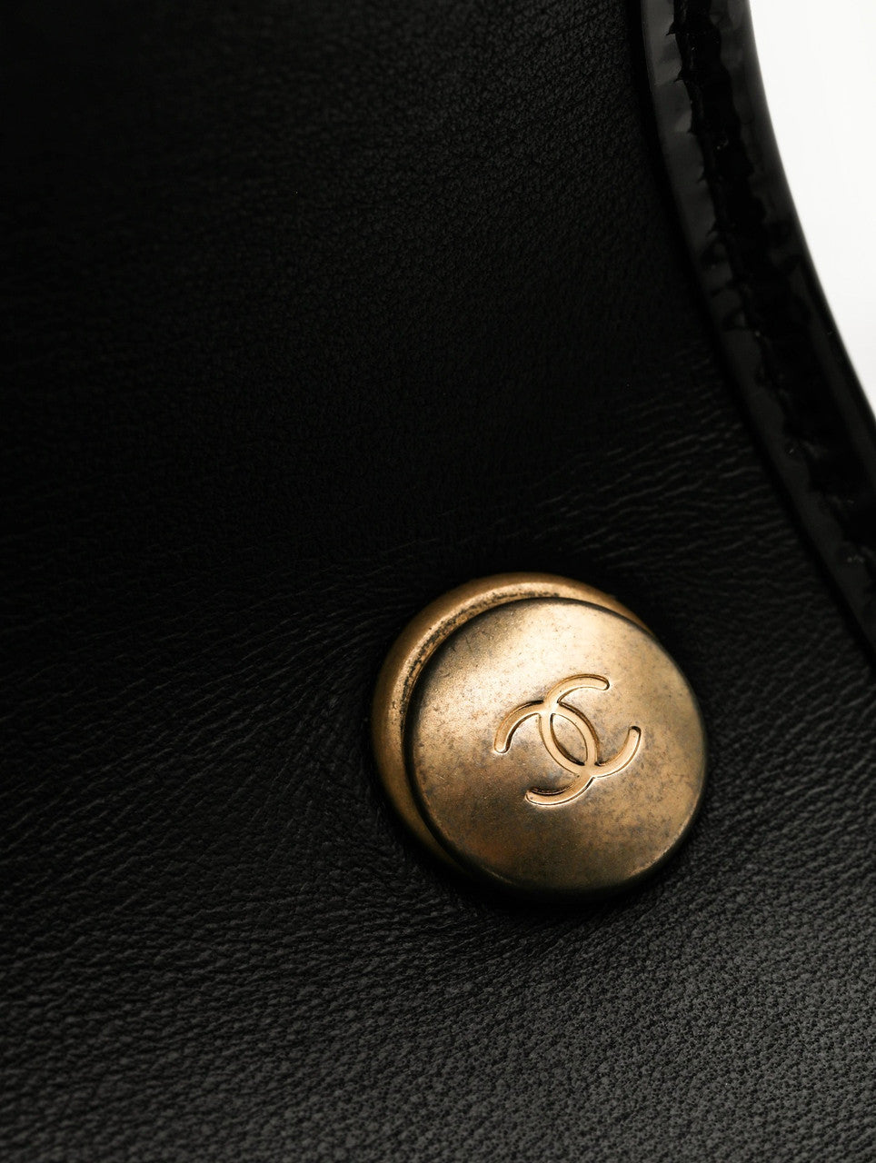 Chanel MINI PATENT FLAP BAG WITH TOP HANDLE