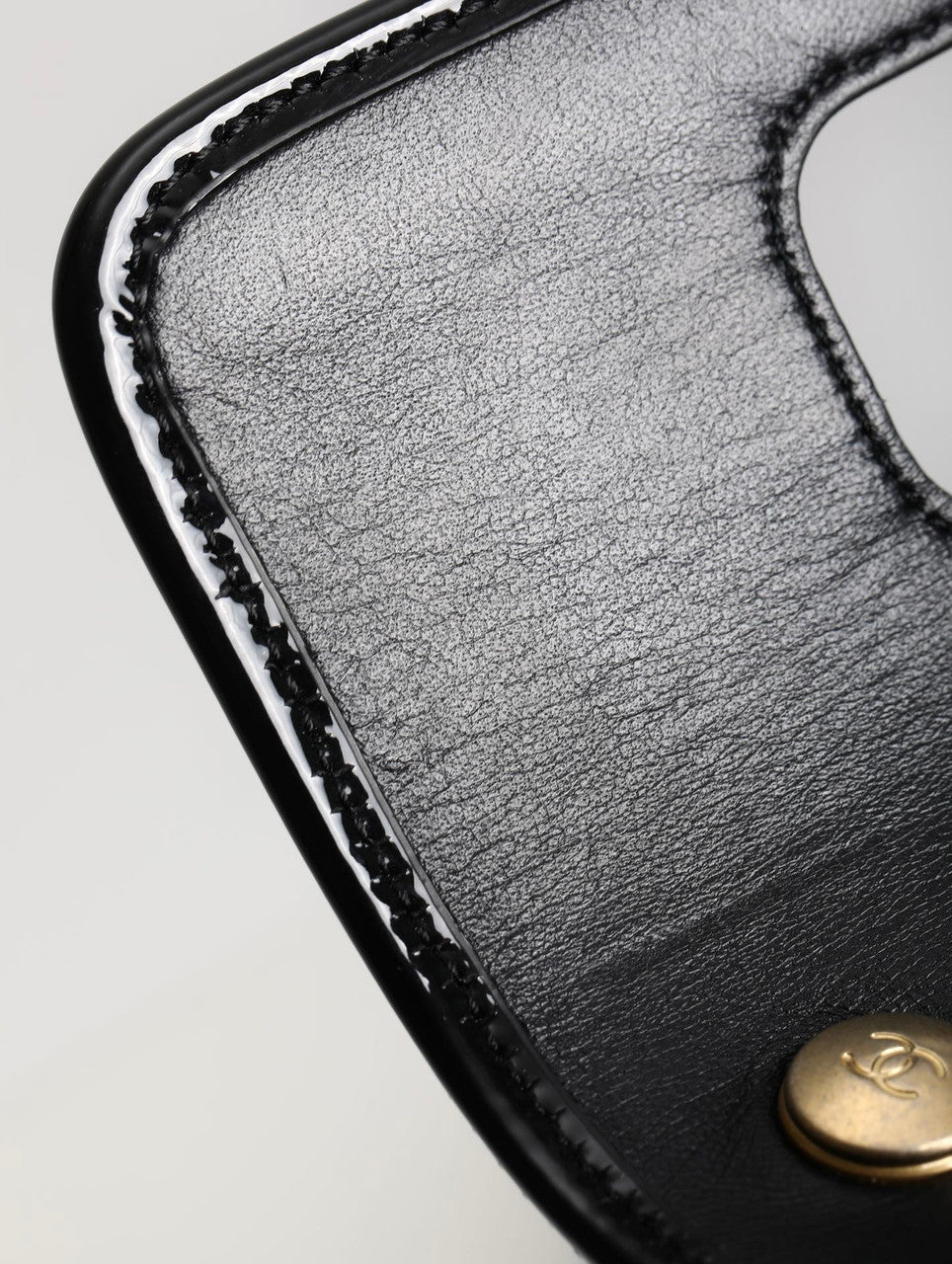 Chanel MINI PATENT FLAP BAG WITH TOP HANDLE