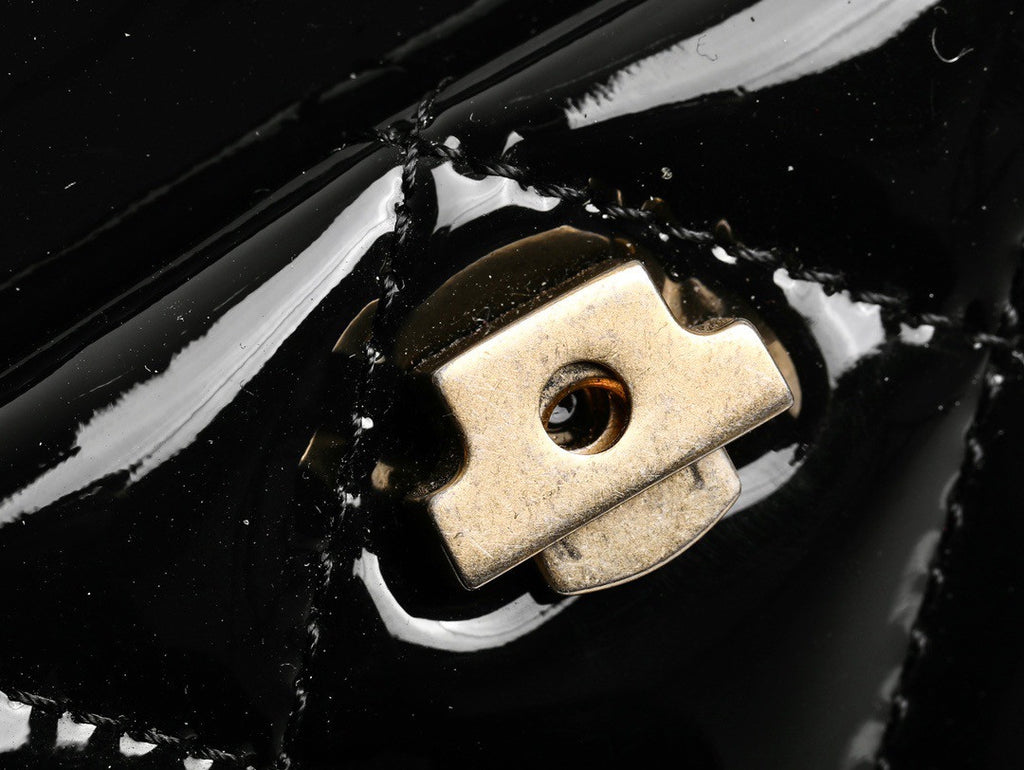 Chanel MINI PATENT FLAP BAG WITH TOP HANDLE