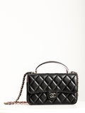 Chanel MINI FLAP BAG WITH TOP HANDLE SS2023