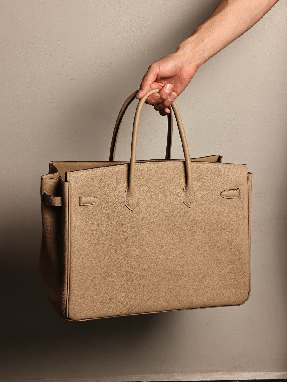 Hermes Trench Birkin 40 Togo leather Palladium Hardware
