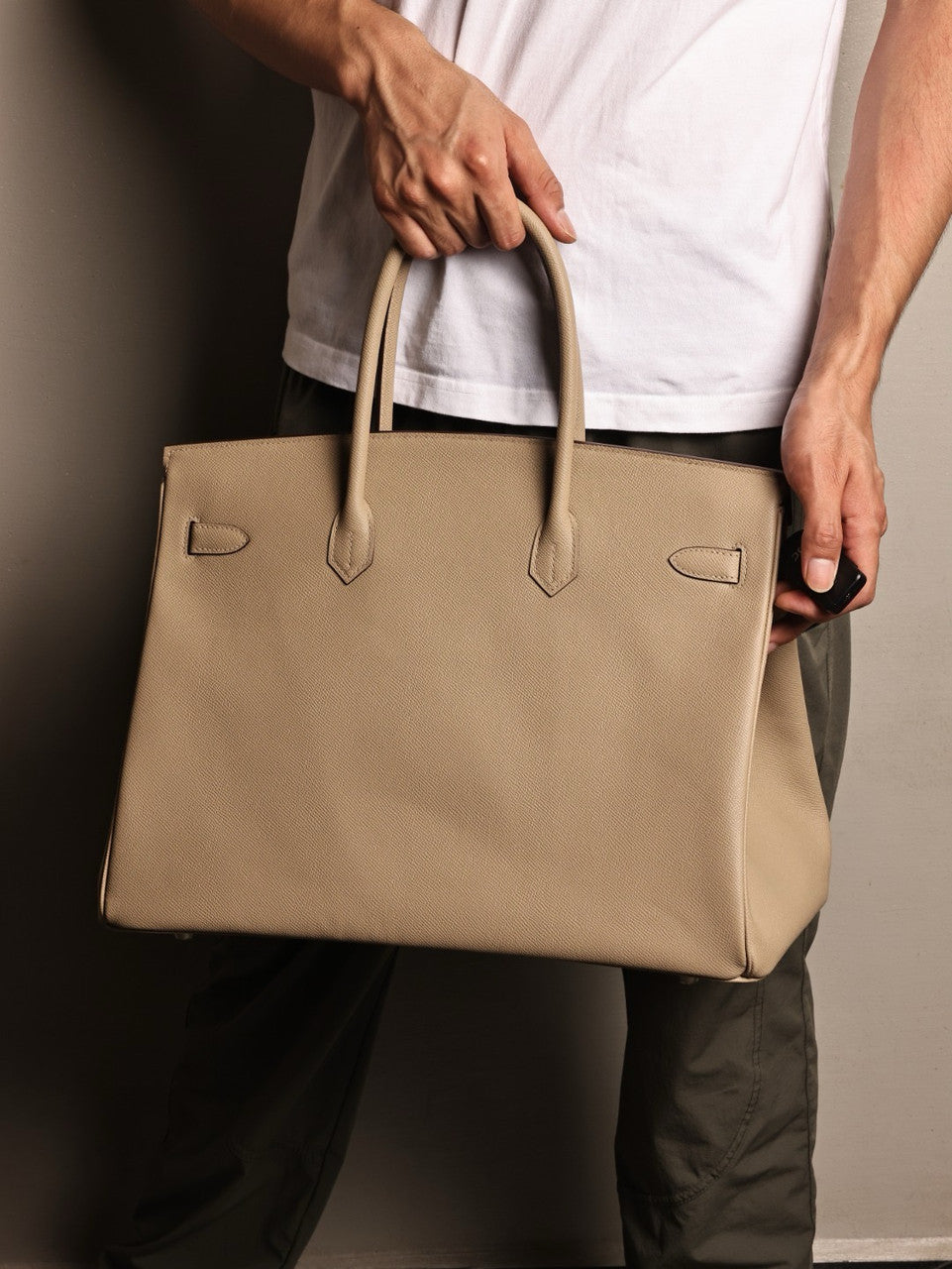 Hermes Trench Birkin 40 Epsom leather Palladium Hardware