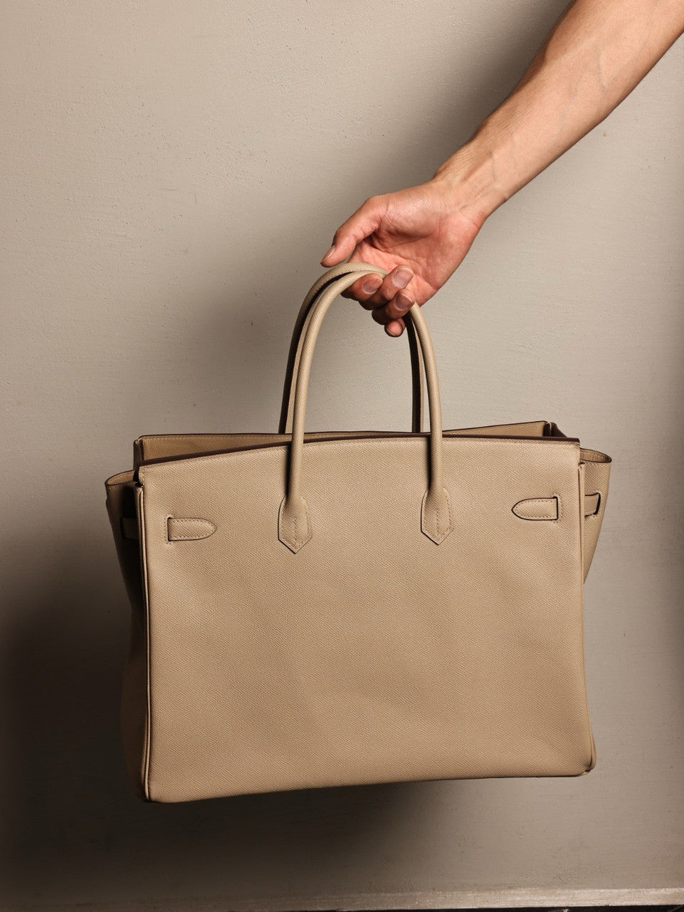Hermes Trench Birkin 40 Epsom leather Palladium Hardware