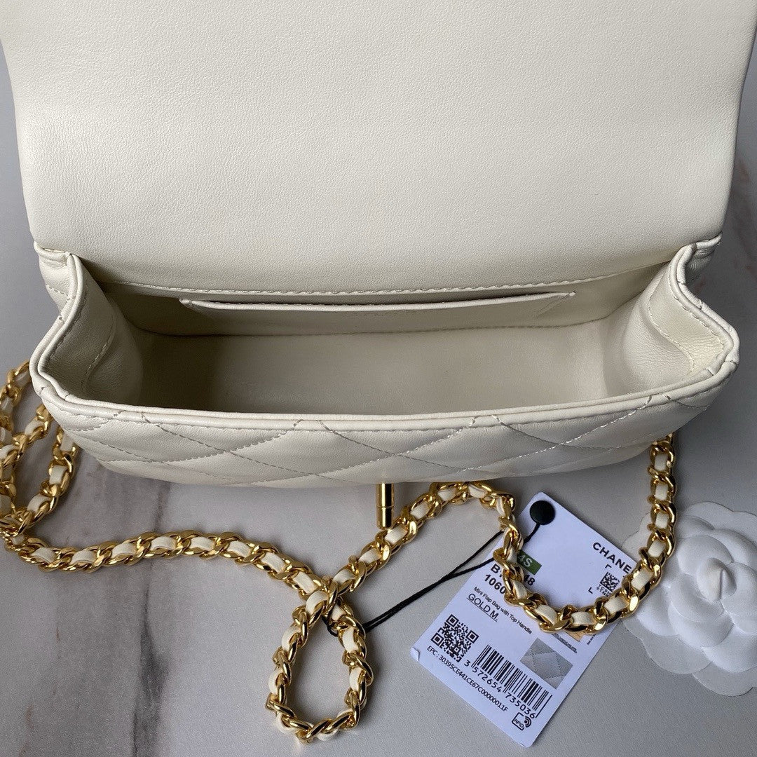 Hermès White  Epsom Della Cavalleria Elan Bag Palladium Hardware