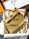 Hermès Olympic Kelly 20 Mini II Sellier Dorè Chèvre Gold Hardware