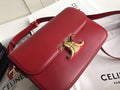 Celine MEDIUM TRIOMPHE BAG IN SHINY CALFSKIN RED