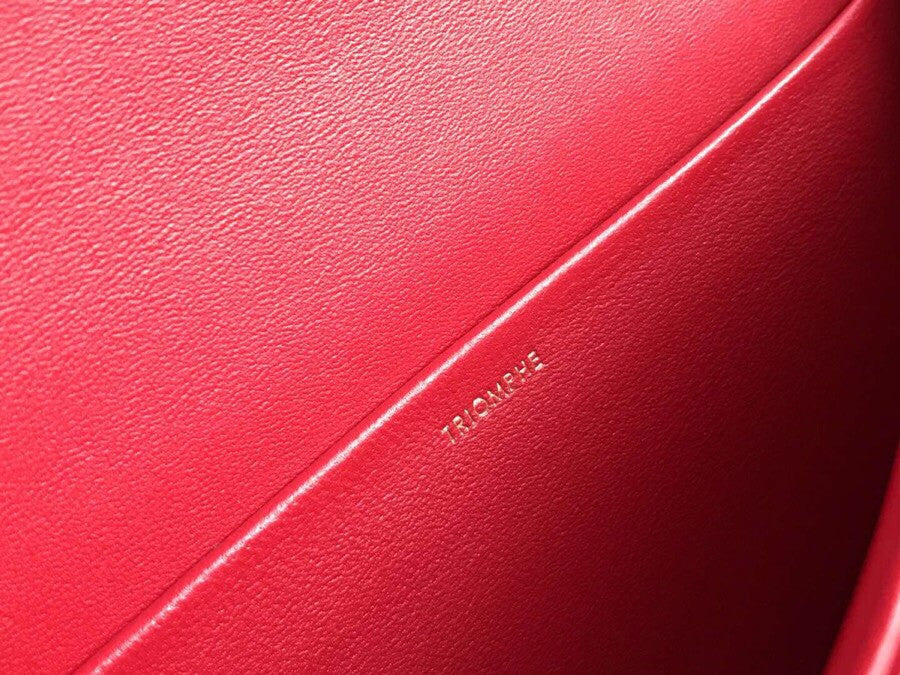 Celine MEDIUM TRIOMPHE BAG IN SHINY CALFSKIN RED